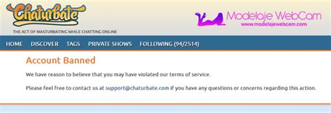 banned from chaturbate|Chaturbate Account Banned—How To Restore It Swiftly